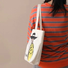Fashionable Versatile LS Brand Pure Cotton Canvas Tote Customizable Multi-function Simple Design Grocery Bags Hand Length Handle