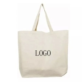 Customizable Promotional Canvas Tote Blank logo Printed Pattern Shopping Cotton Bag