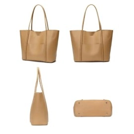 Factory Wholesale Retro Genuine Leather Womens Tote Bag Luxury Waterproof Large Utilitarian Underarm Shoulder Bag Magnetic