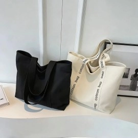 Customized Color Natural Cotton Big Capacity Cotton Canvas Tote Bag with Custom Logo for Daily Outing