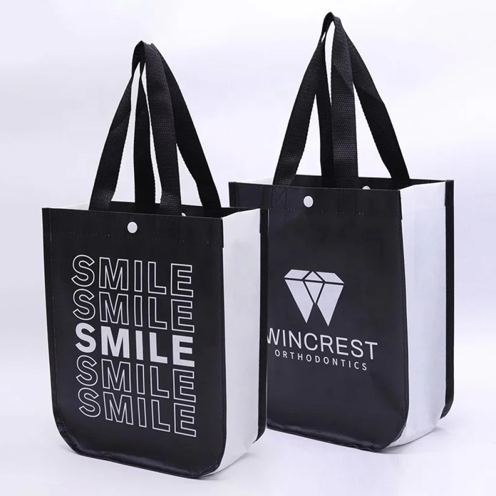 OEM High Quality Eco-Friendly Lulu Non-Woven Tote Bag Custom Logo Fashionable Reusable Shopping Bag Cheap Price