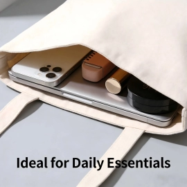 Fashionable Versatile LS Brand Pure Cotton Canvas Tote Customizable Multi-function Simple Design Grocery Bags Hand Length Handle