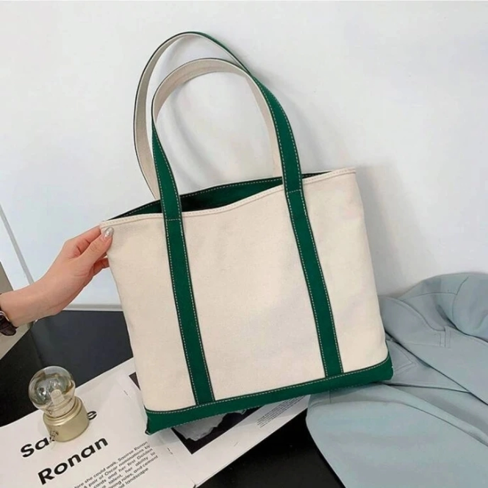 Custom Canvas Tote Bags for Women with Printed Logo High Quality Natural Cotton Large Canvas Shopping Tote Bag
