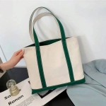 Custom Canvas Tote Bags for Women with Printed Logo High Quality Natural Cotton Large Canvas Shopping Tote Bag