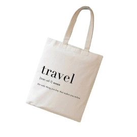 Custom Hand Printed Cotton Canvas Tote Bags for Women's Daily Use All Seasons Custom Logo Wholesale