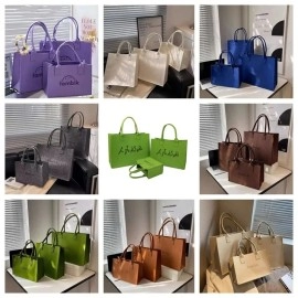High-end Felt Felt Bag Milk Tea Shop Same Felt Tote Bag Large Capacity Shopping Felt Handbag