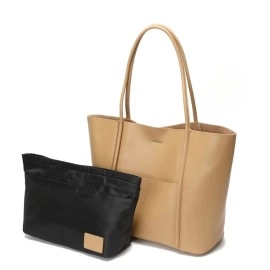 Factory Wholesale Retro Genuine Leather Womens Tote Bag Luxury Waterproof Large Utilitarian Underarm Shoulder Bag Magnetic