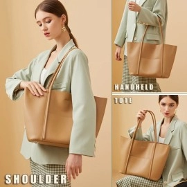 Factory Wholesale Retro Genuine Leather Womens Tote Bag Luxury Waterproof Large Utilitarian Underarm Shoulder Bag Magnetic