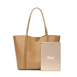Factory Wholesale Retro Genuine Leather Womens Tote Bag Luxury Waterproof Large Utilitarian Underarm Shoulder Bag Magnetic