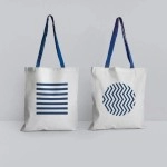 Custom Hand Printed Cotton Canvas Tote Bags for Women's Daily Use All Seasons Custom Logo Wholesale