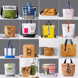 Custom Logo Eco-Friendly Reusable Tote Bag Waterproof Washable Large Capacity DuPont Paper Shopping for Wholesale