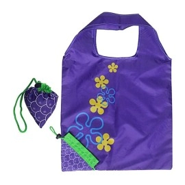 LATTIS Eco-friendly Reusable Portable Polyester Tote Nylon Folding Grocery Shopping Bag Shoulder Strap Custom Logo Recyclable