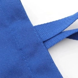 Promotional  Wholesale 100% Blue  Cotton Fabric Tote Cotton Canvas Printed