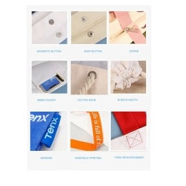 Customized Canvas Bags Based on Samples Supporting Customized Printed logo Canvas Bags High-quality Handbags Tote Bags