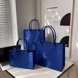 High-end Felt Felt Bag Milk Tea Shop Same Felt Tote Bag Large Capacity Shopping Felt Handbag