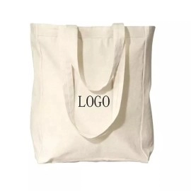 Customizable Promotional Canvas Tote Blank logo Printed Pattern Shopping Cotton Bag