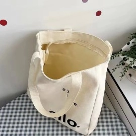 Custom Logo Business Printing Women's Reusable Eco-friendly Tote Bag Personalized Canvas Fabric Shopping Bag for Everyday Use