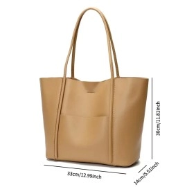 Factory Wholesale Retro Genuine Leather Womens Tote Bag Luxury Waterproof Large Utilitarian Underarm Shoulder Bag Magnetic
