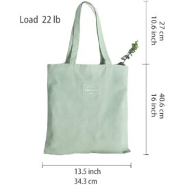 Double-Sided Canvas Tote Bags, Reusable Grocery Shopping Bags