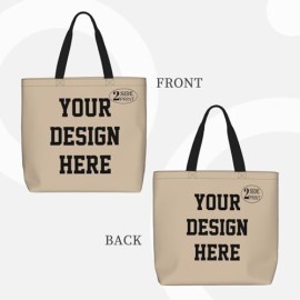 Brown Customized Canvas Tote Bag