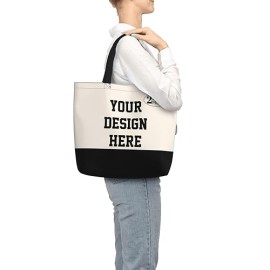 Custom Tote Bags for Women with Team Logo Text Picture