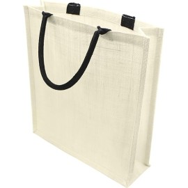 CleverDelights Ivory Jute Burlap Shopping Bags
