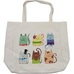 Lunarable Cat Shopping Bag