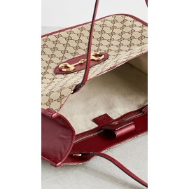 Women's Pre-Loved Gucci Tote Bag, Canvas with Leather Accent