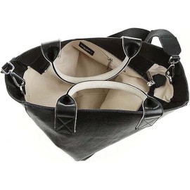 Golden Goose California Bag N-S Property Waxed Canvas Body Zipped Tote Bag - Black